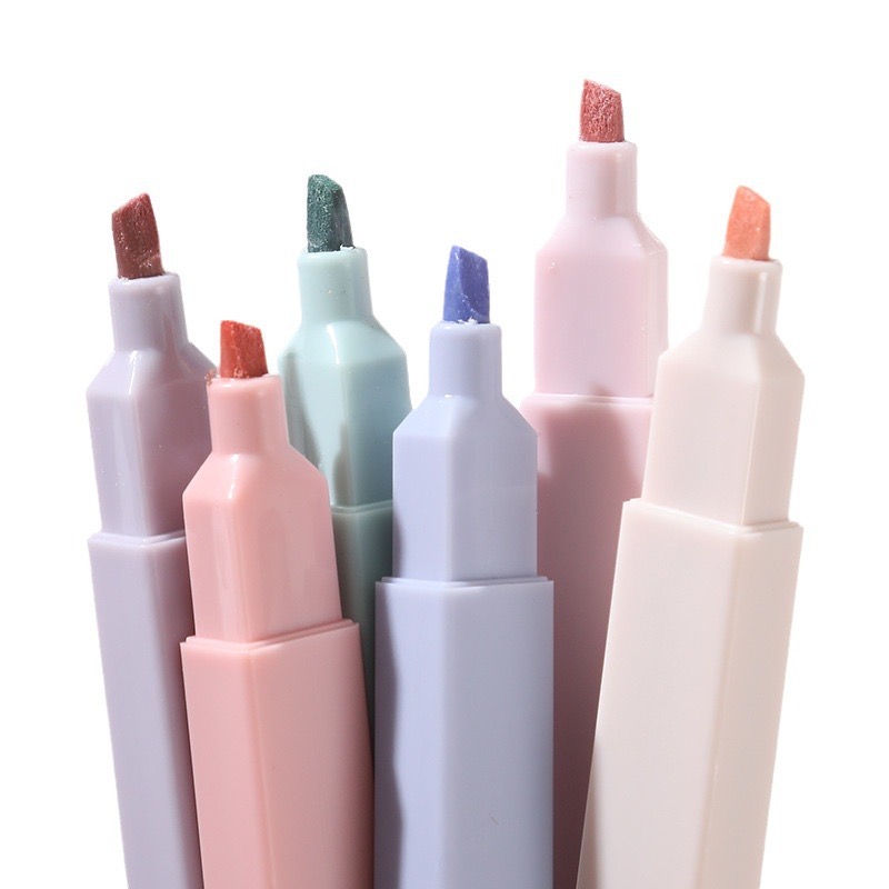 Highlighter Set Pastel - 6 Pcs/Set Highlighters Set Cute Kawaii