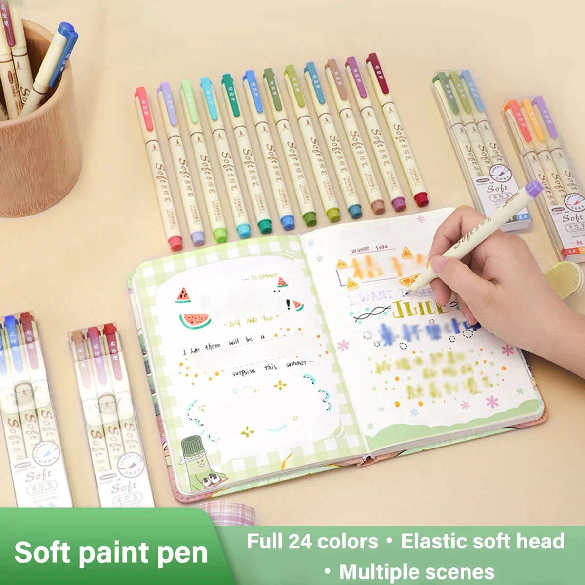 New Colorful Metal Pen Tip Cal - Highlighter Set Pastel 评论和价格
