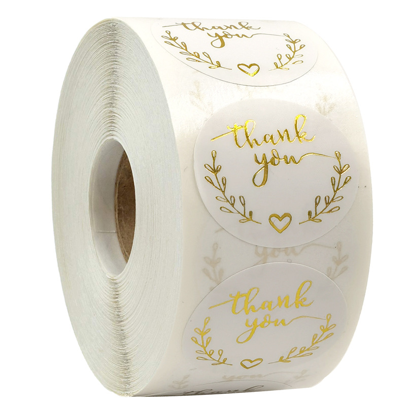 100-500pcs Gold Thank You Stic - Stationery Supply Business 评论和价格