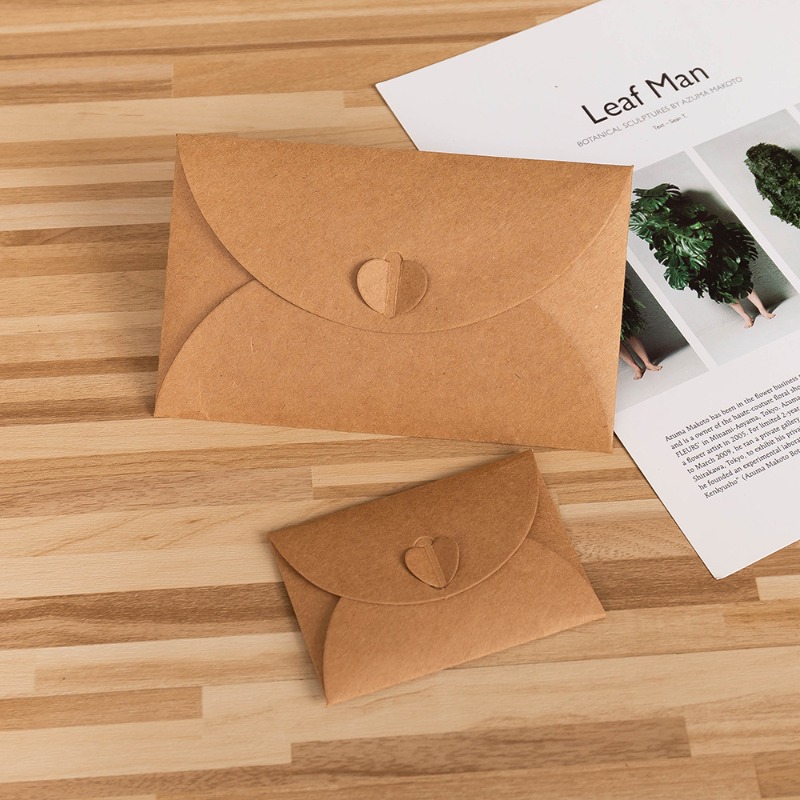 10Pcs Gold Foil Heart Kraft Pa - Letter Envelope Kraft 评论和价格
