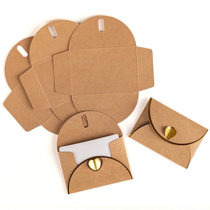 10Pcs Gold Foil Heart Kraft Pa - Letter Envelope Kraft 评论和价格