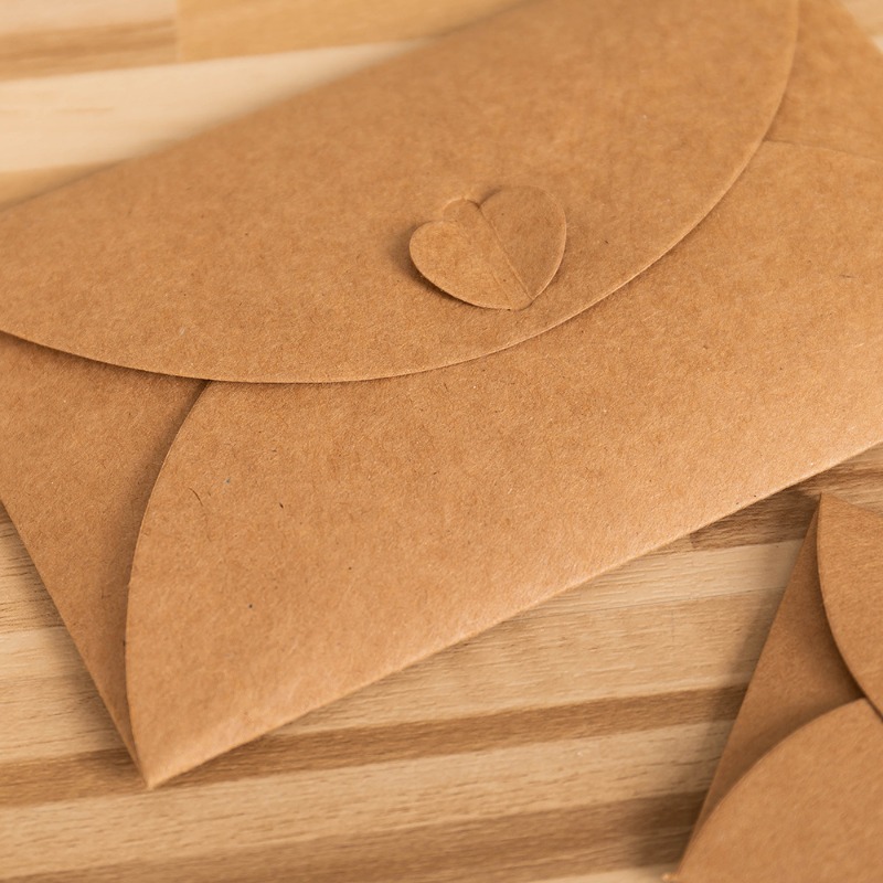 10Pcs Gold Foil Heart Kraft Pa - Letter Envelope Kraft 评论和价格