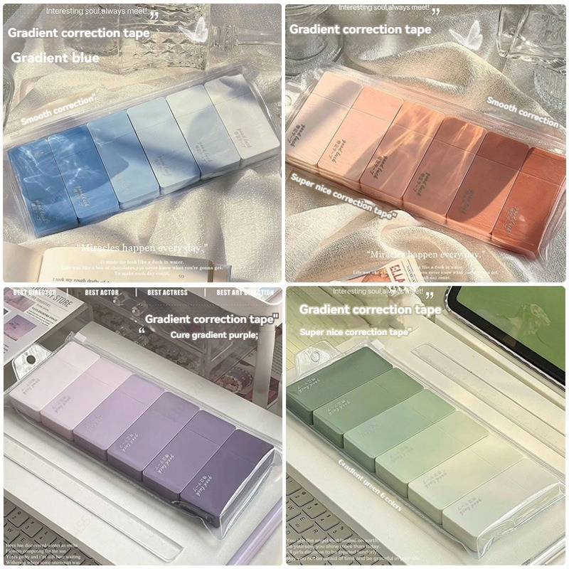 6Pcs High Appearance White Cor - Correction Tape Roller 评论和价格