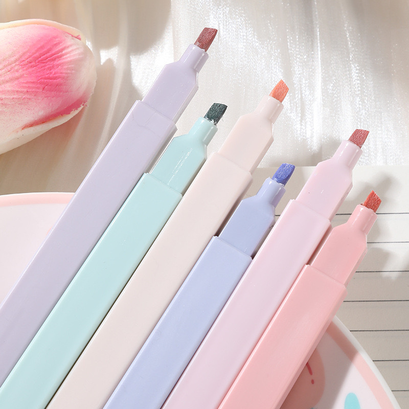 6 Pcs/Set Highlighters Set Cut - Highlighter Set Pastel 评论和价格