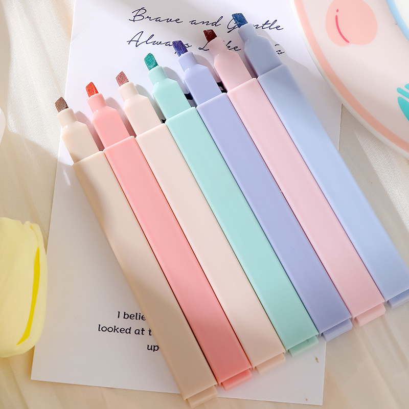 6 Pcs/Set Highlighters Set Cut - Highlighter Set Pastel 评论和价格