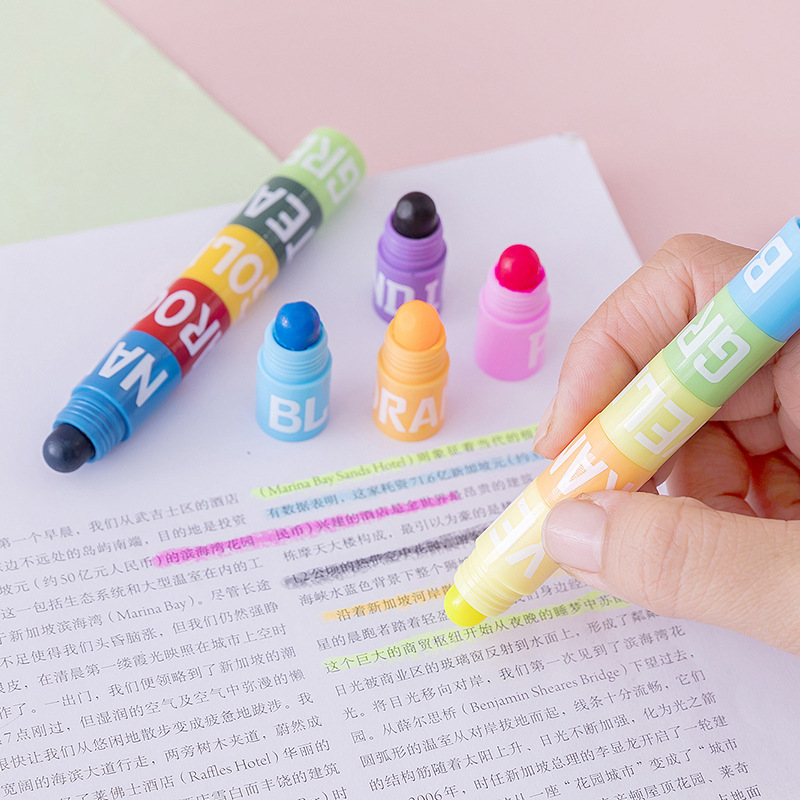 6/12 Colors Splice Mini Bible  - Highlighter Set Pastel 评论和价格