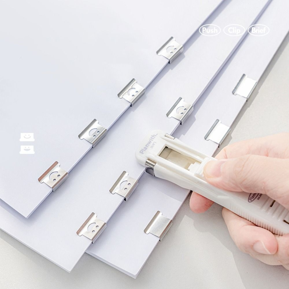 Smile Design Push Paper Clip N - Binder Clip Assorted 评论和价格